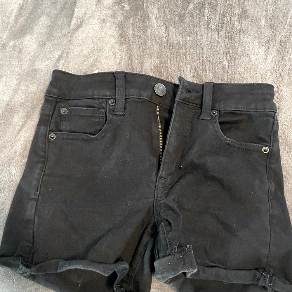Size 2 black high waisted American eagle jean shorts